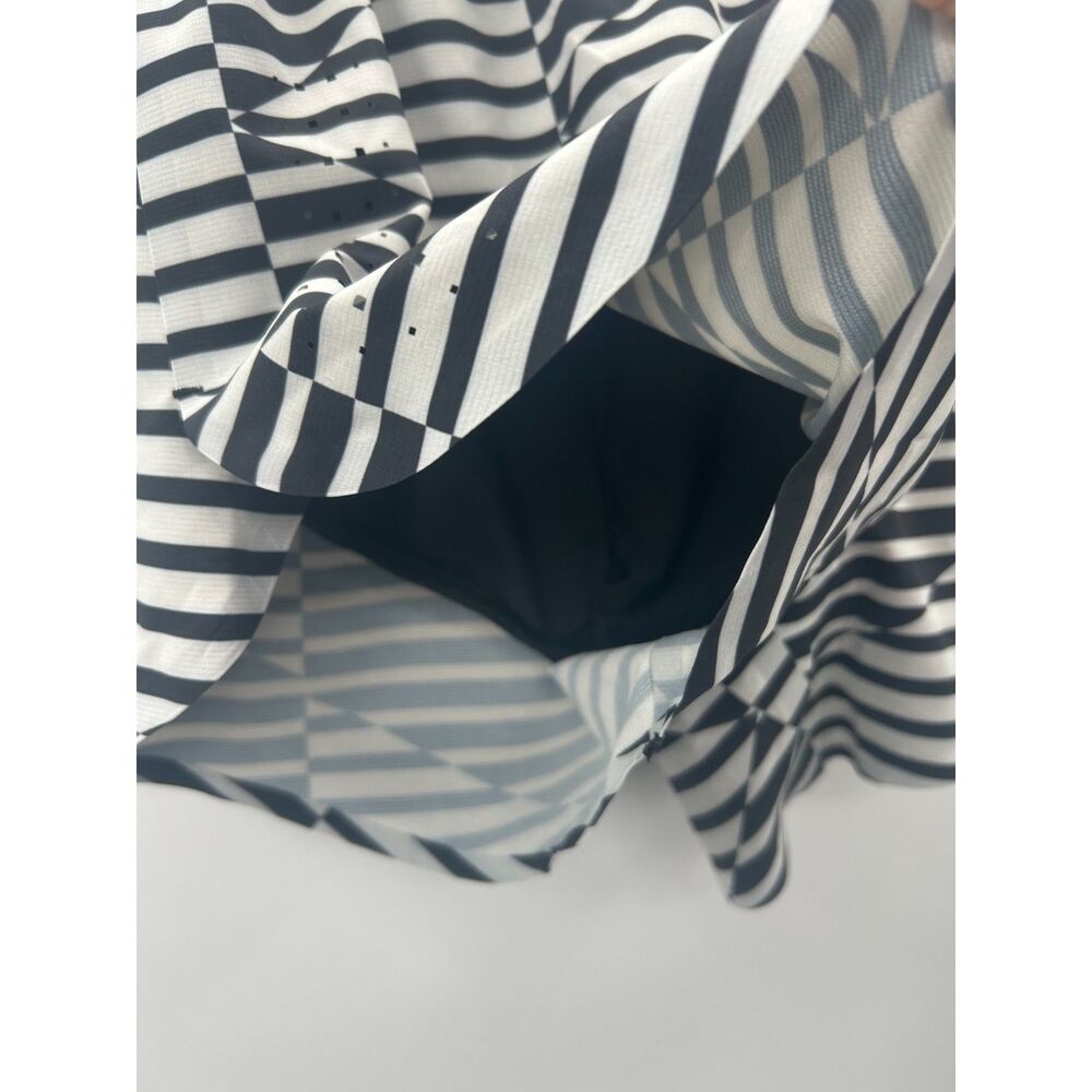 Rabbit Womens Fuel n' Fly 2.5 Sugar Swizzle Stripe Black White Running Shorts S - Picture 3 of 6